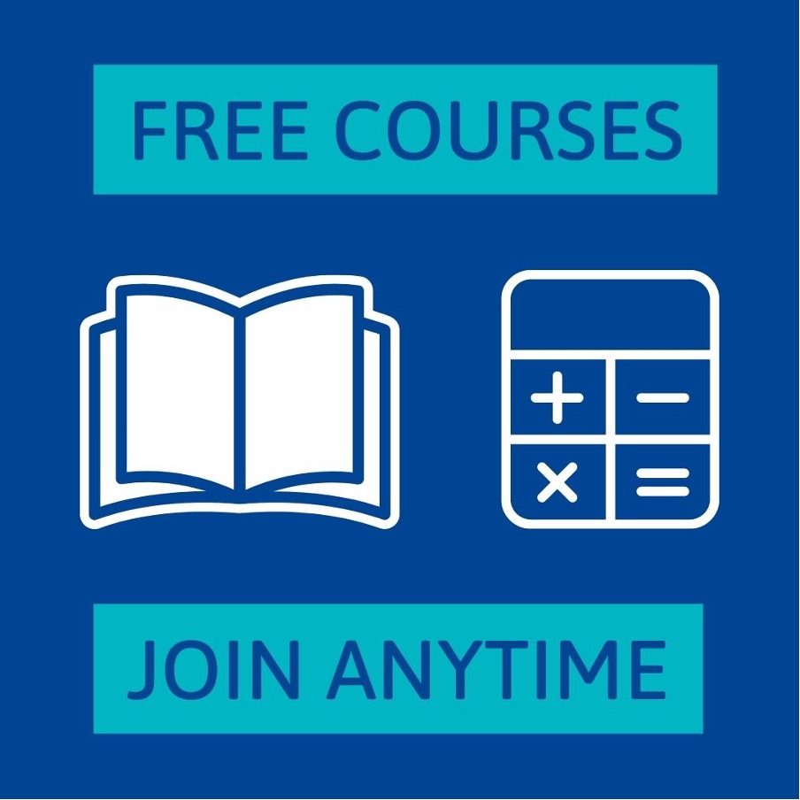 Free courses, join any time